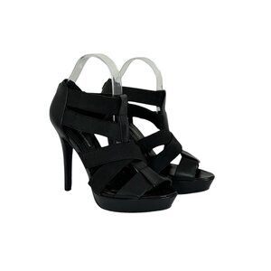 BCBGeneration Black Pumps Womens Size 7.5 Witchy Y2K High‎ Heel Sandals Minimal